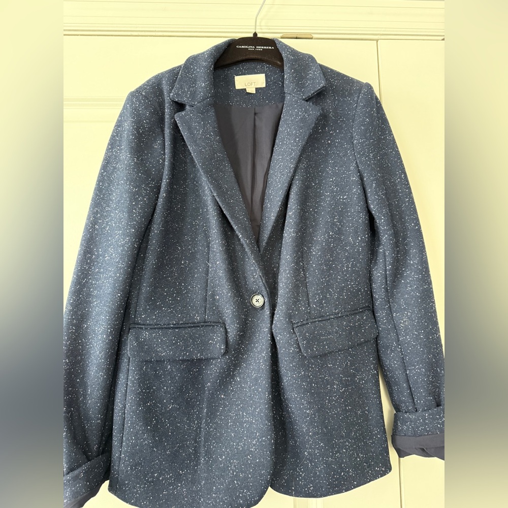LOFT Women's Speckled Blue Blazer